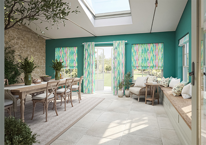 Bombay Velvet, Tropical Punch - Twist&Fit Roman Blind - Image 6